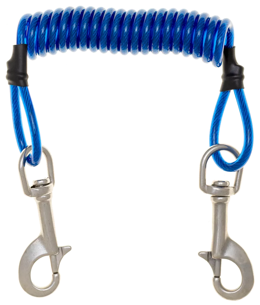 Spirale avec renfort Inox et 2 mousquetons Inox 76mm