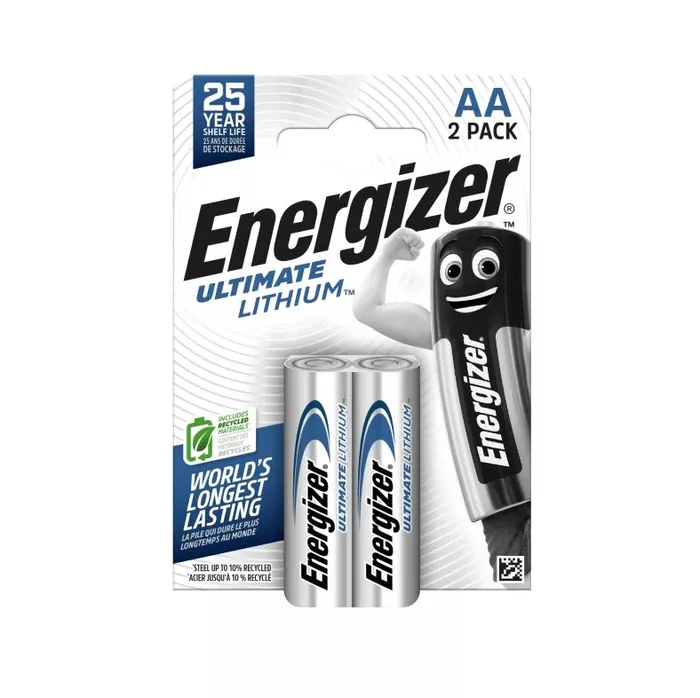 2 Piles Energizer ultimate Lithium AA -1.5V