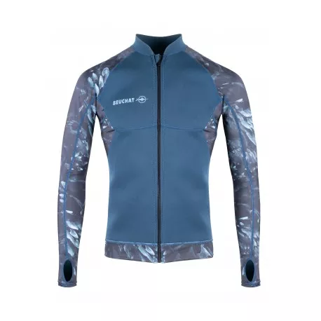 Haut ATOLL Homme en néoprène et lycra manches longues Zip avant