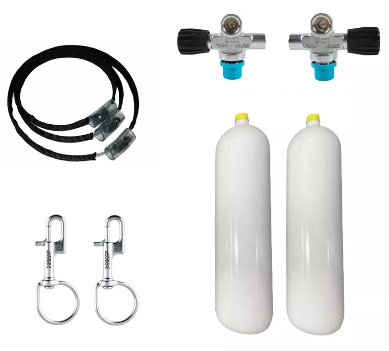 Pack Bouteilles Sidemount 2x12L 230b acier légée