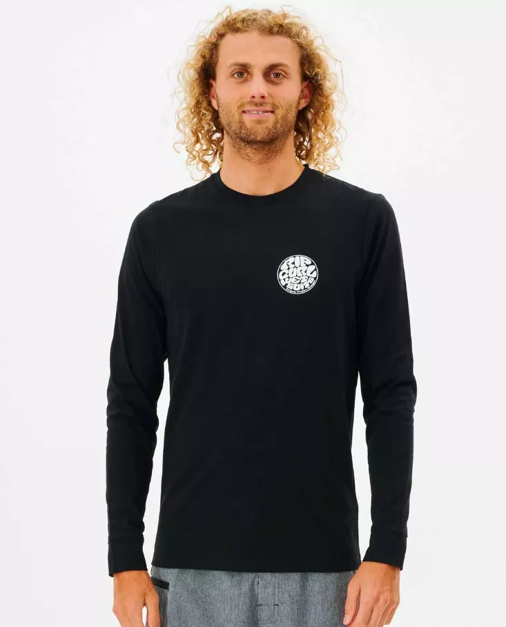 T-shirt anti-UV UPF 50+ Rip Curl à manches longues Icons Of Surf Noir
