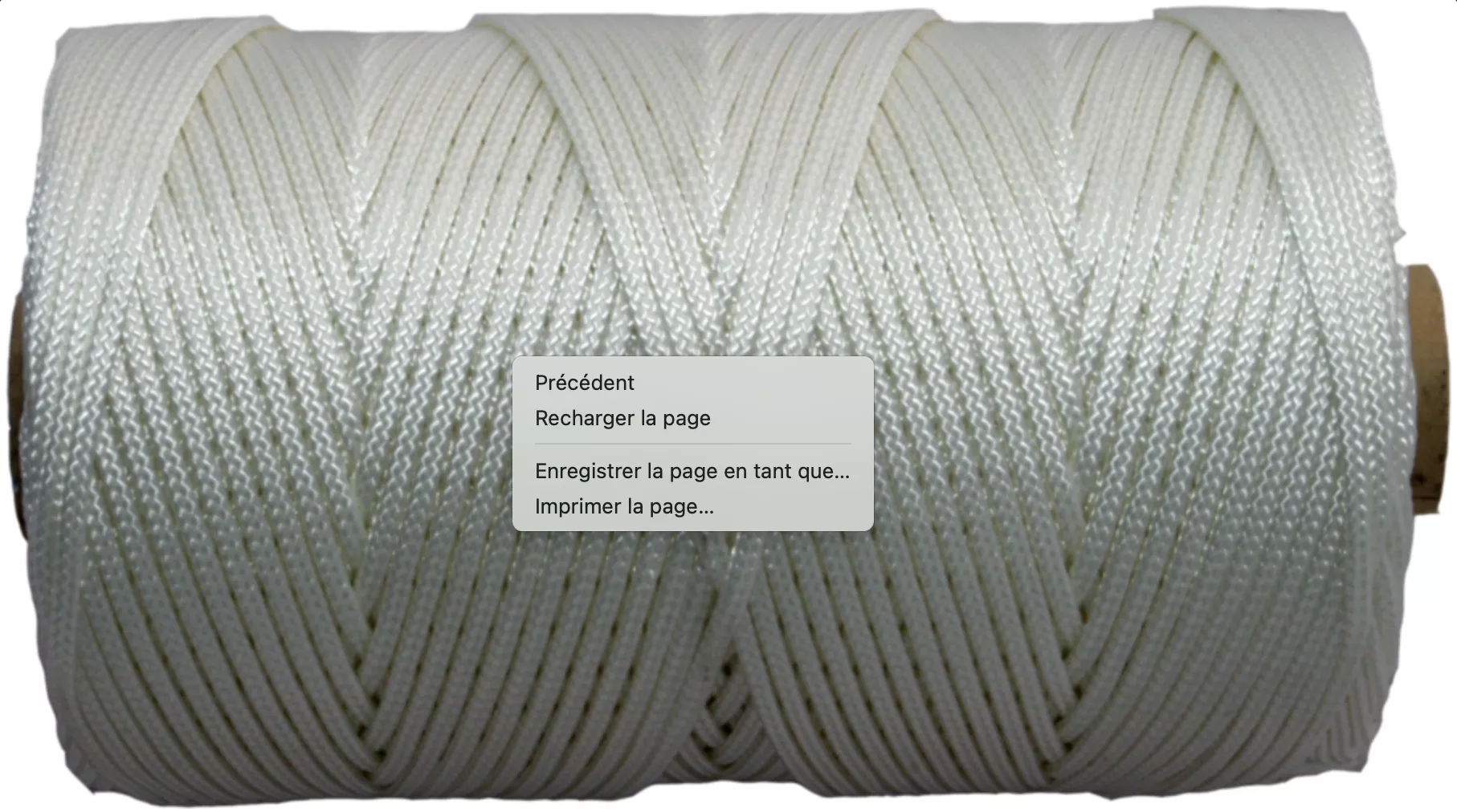 Fil dévidoir pour grotte 200m blanc 2mm