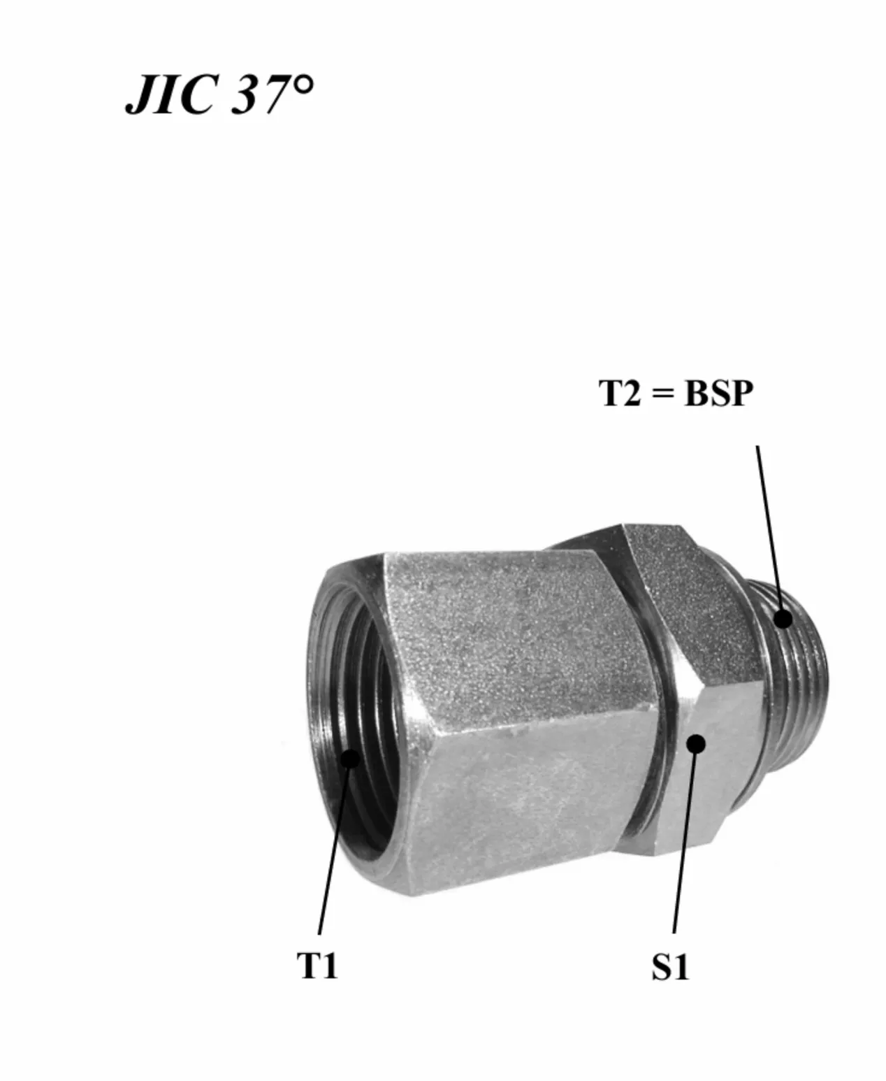 Adapateur 180° G1/4'' sur JIC Femelle