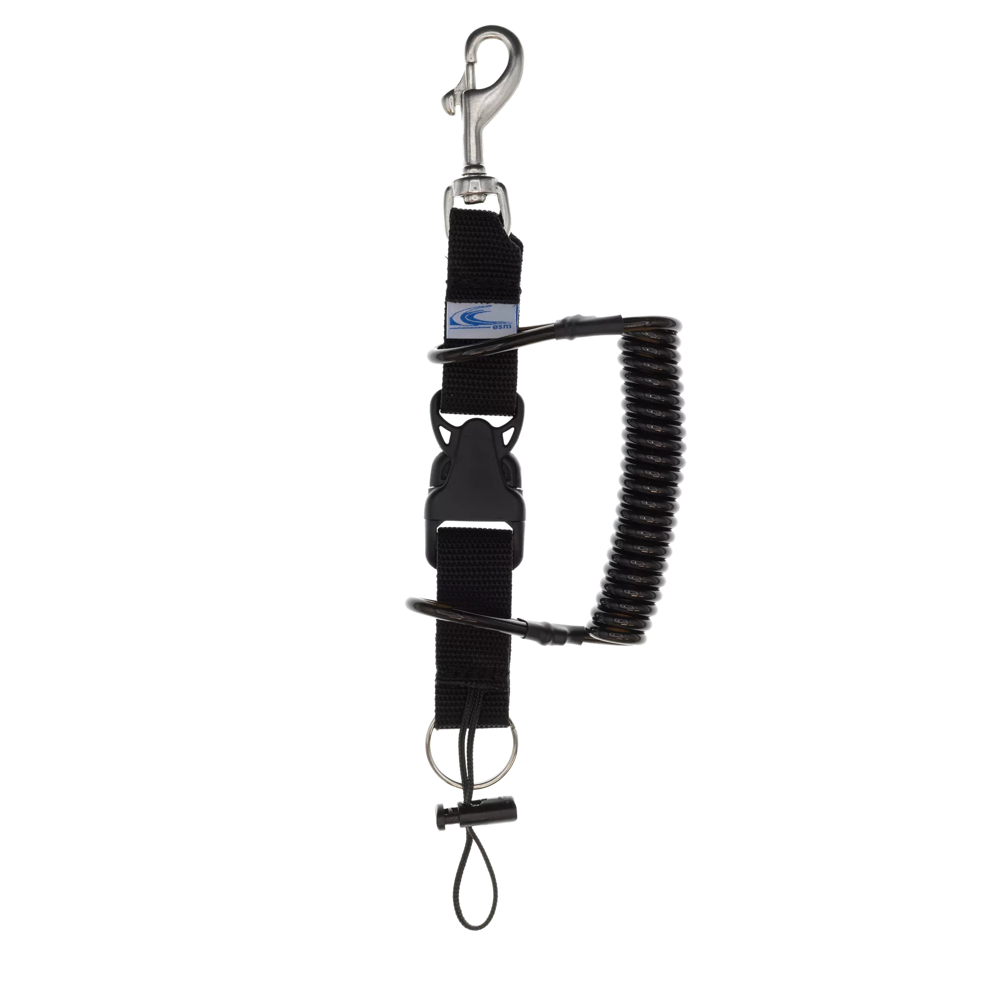 Attache fil extensible acier inox et mousqueton Inox 76mm