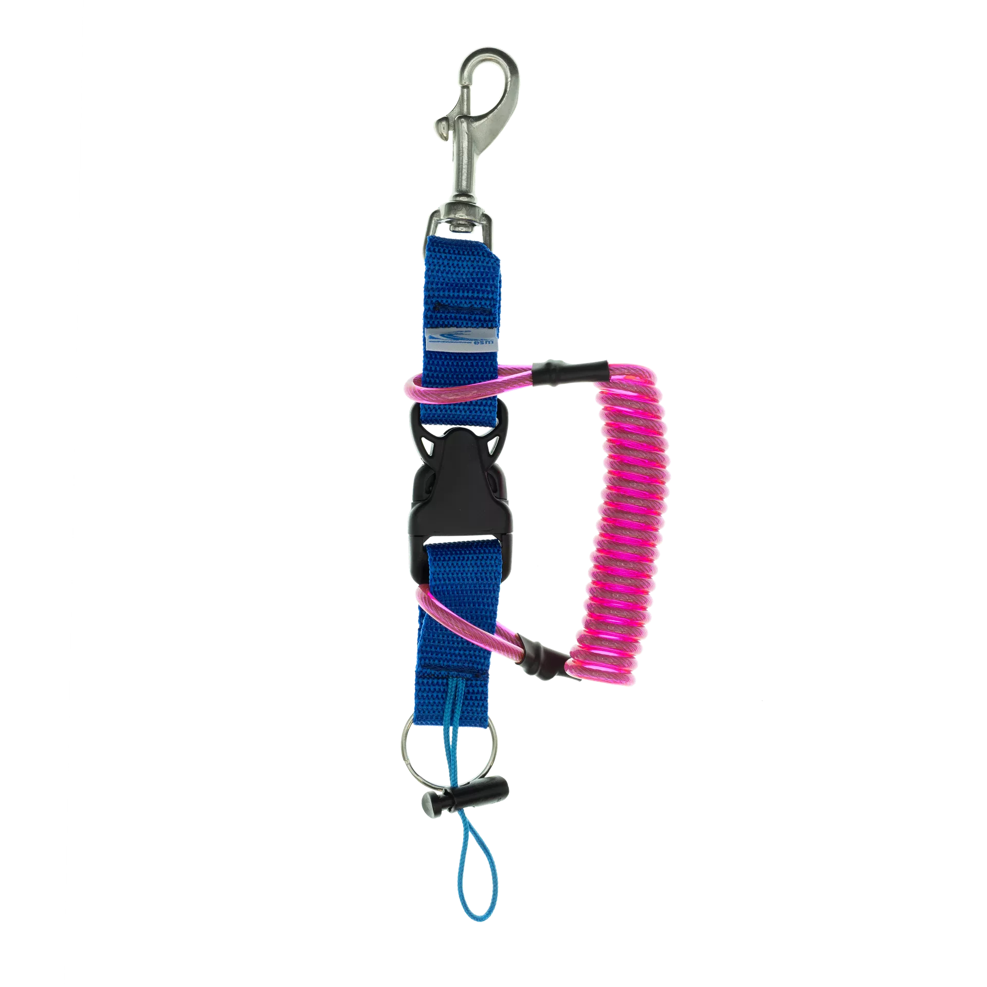 Attache fil extensible acier inox et mousqueton Inox 76mm